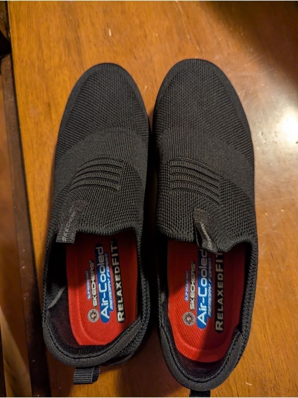 Skechers Women's Black Knit Slip-On Sneakers Size 11